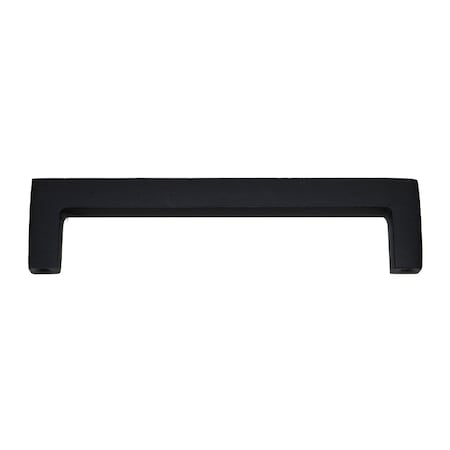 Emtek Rustic Modern Rectangular Cabinet Pull with 5 in Center to Center Flat Black Bronze Finish 86669FB